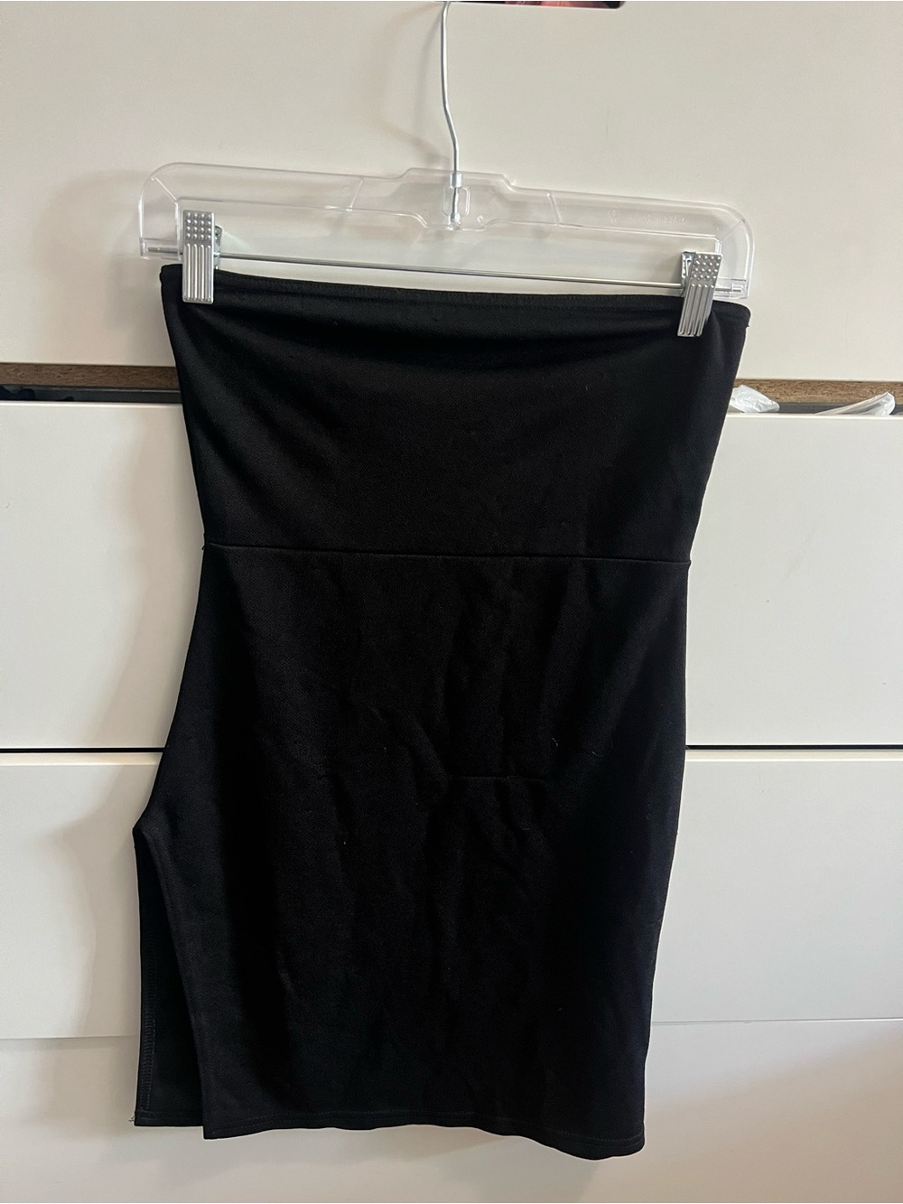 Black Strapless Bodycon Dress